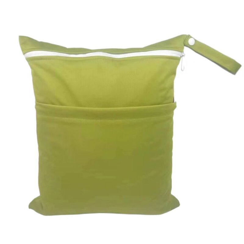 Bolsa impermeable para secado húmedo, bolsa de artículos de tocador con dos bolsillos para Yoga, gimnasio, bañador reutilizable, almacenamiento de pañales, bolsa de baño