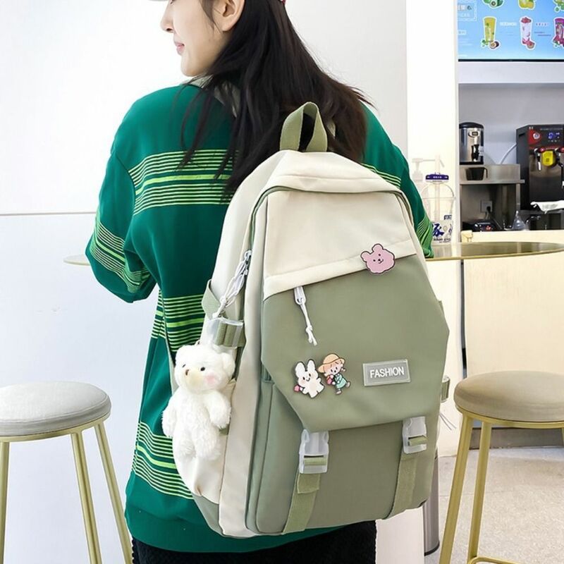 Nylon Book Bag Multifunctional Waterproof Large Capacity College Bag School Rucksack Students