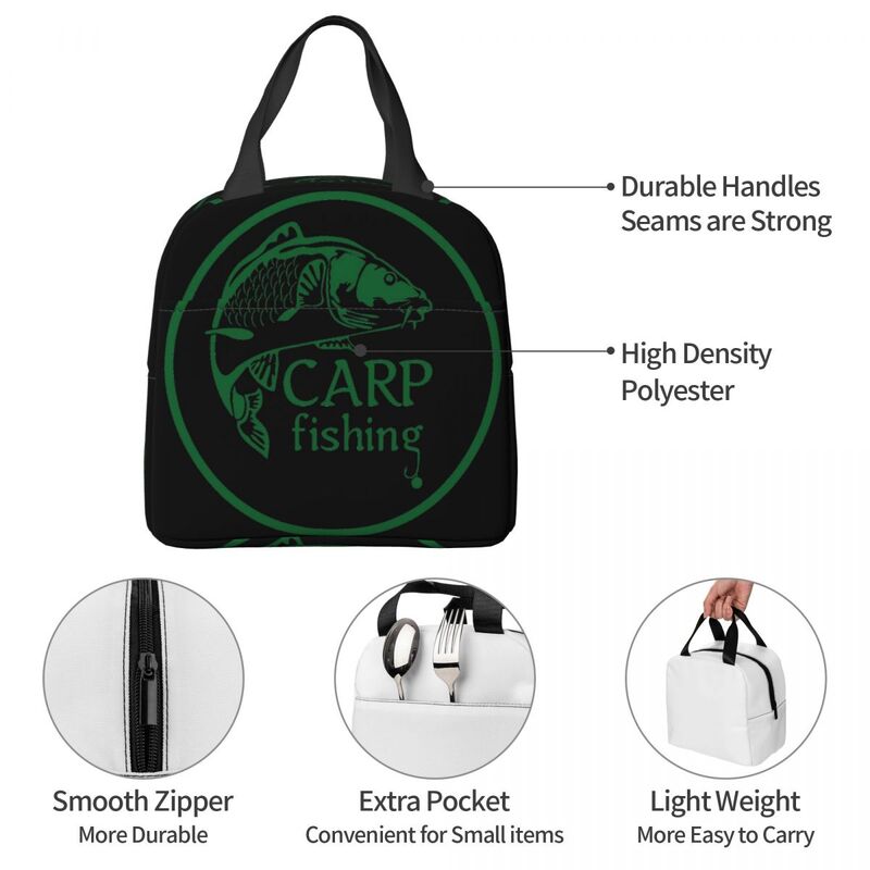 New Fishinger Carp Fishing Fisherman Lunch Bag Insulation Bento Pack Aluminum Foil Rice Bag Meal Pack Ice Pack Bento Handbag