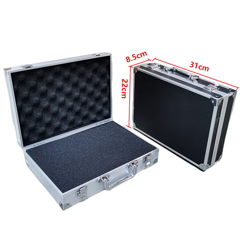 Boîte à outils Portable en aluminium, équipement de sécurité, boîte à outils, mallette de rangement, valise résistante aux chocs avec éponge