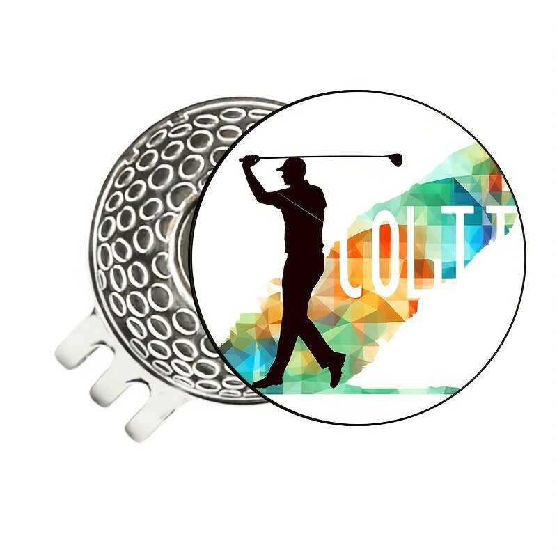 Logotipo magnético do golfe do metal, Equipamento francês, Logotipo da bola do divertimento, Logotipo do golfe do vintage, Grampo do chapéu, Presente perfeito do golfe, 25mm