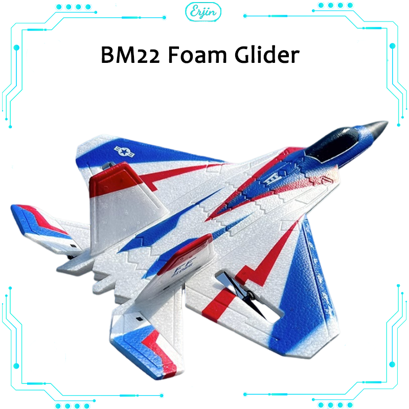 Bm22 vier kanal große f22 kämpfer starr flügel fernbedienung schaum elektro flugzeug modell gleiter kann mit kamera ausgestattet werden