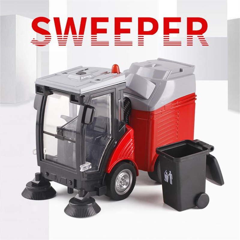 New Alloy Sweeper รุ่น Diecast แผนที่ทำความสะอาดถังขยะการจำแนกยานพาหนะสุขาภิบาลโมเดลรถยนต์เสียงเด็กของขวัญ