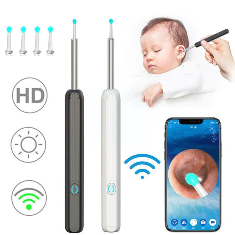 Wi -Fi Visible Wax Elimination Spoon USB 1080P HD Load Otoscope Ear Cleaner Ear Wax Removal Tool Suitable for Android IOS P K5B8