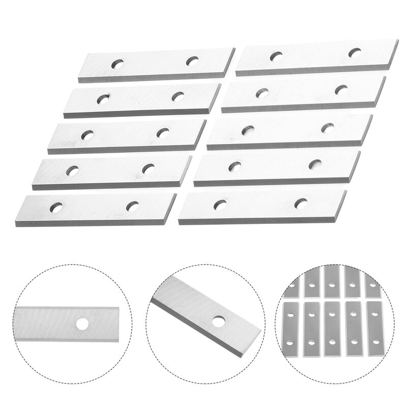10pcs Solid Tungsten Carbide Square 50x 12 X1.5mm Carbide Inserts Cutter Blades Paint Scraper Blades Rectangle Double Edged