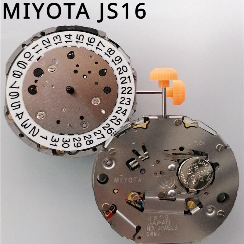 Movimiento de cuarzo japonés nuevo y Original Miyota JS16, JS16, accesorios de reloj