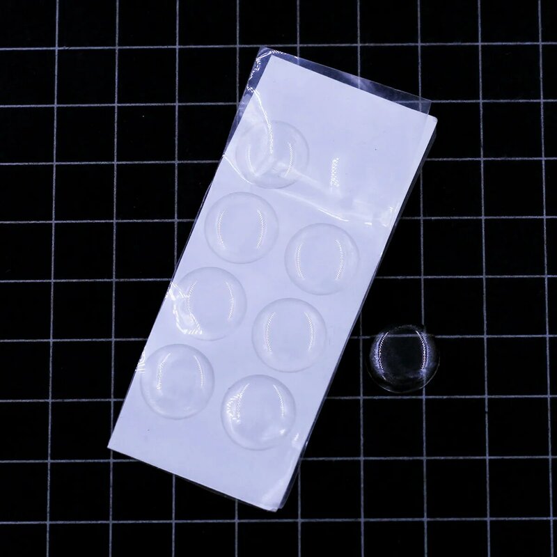 エポキシ樹脂製の日曜大工用の自己接着3Dラウンドバックステッカー,透明な写真のジュエリー,12mm,卸売り