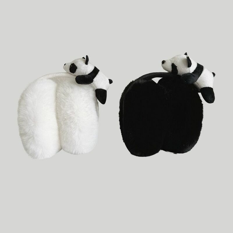 Folding Plush Panda Earmuffs Fashion Windproof Ear Cap Winter Ear Cover Ear Warmers Earflap Foldable Earmuffs Girl
