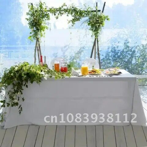 Satin Rectangular Tablecloth for Wedding Party Christmas Round Table Cloth Dining Table Cover Banquet Home Decoration