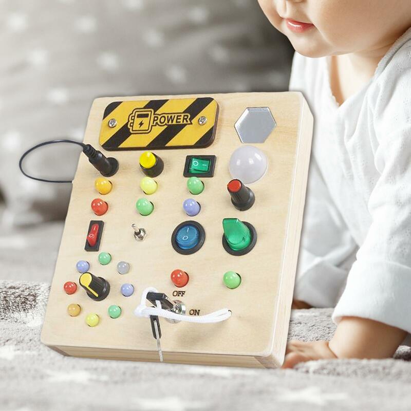 Kids Activity Sensory Board Toys Preschool Learning Activities Developmental Montessori Busy Board for Girls Boys Birthday Gifts