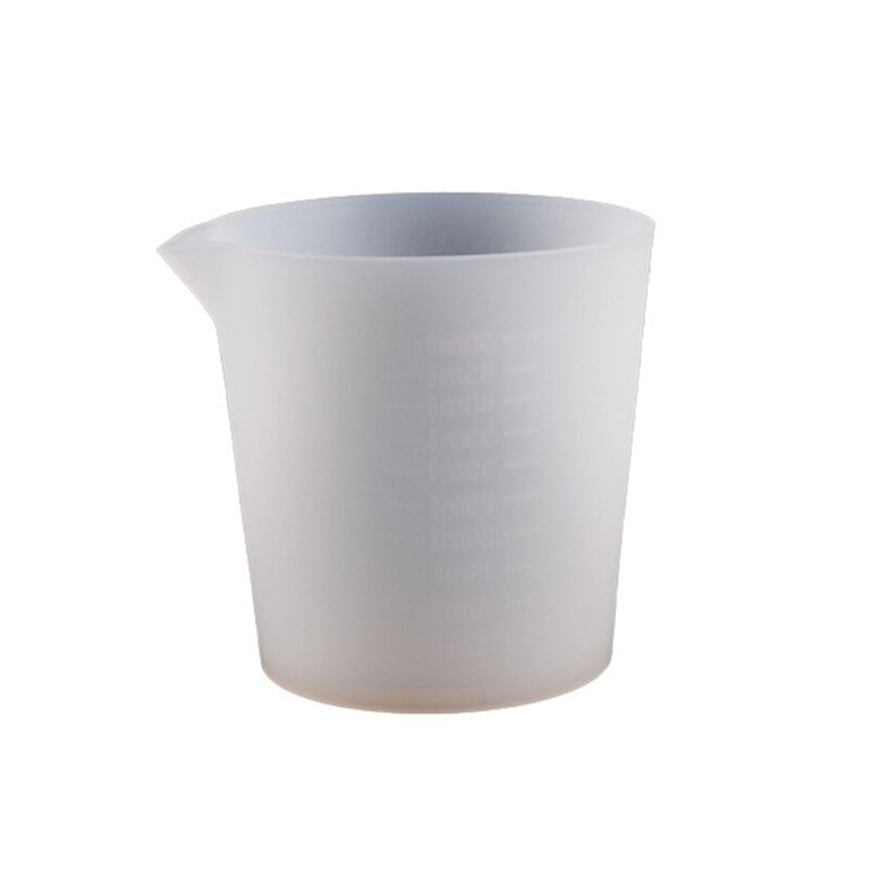 シリコンフレキシブル計量カップ2個、焦げ付き防止再利用可能な混合注ぎカップ