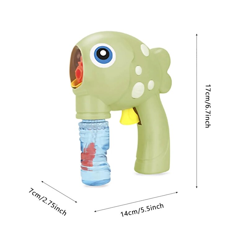 Pistola de burbujas de jabón automática para niños y niñas, juguete recargable, 32 agujeros, Verano