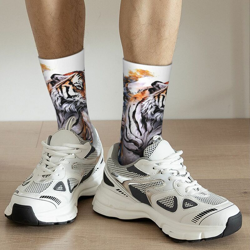 Chaussettes unisexes Cool Animals, Veons, Tigers, Gorillas, Outdoor Happy 3D Printing, Street Style, 15, RNCan