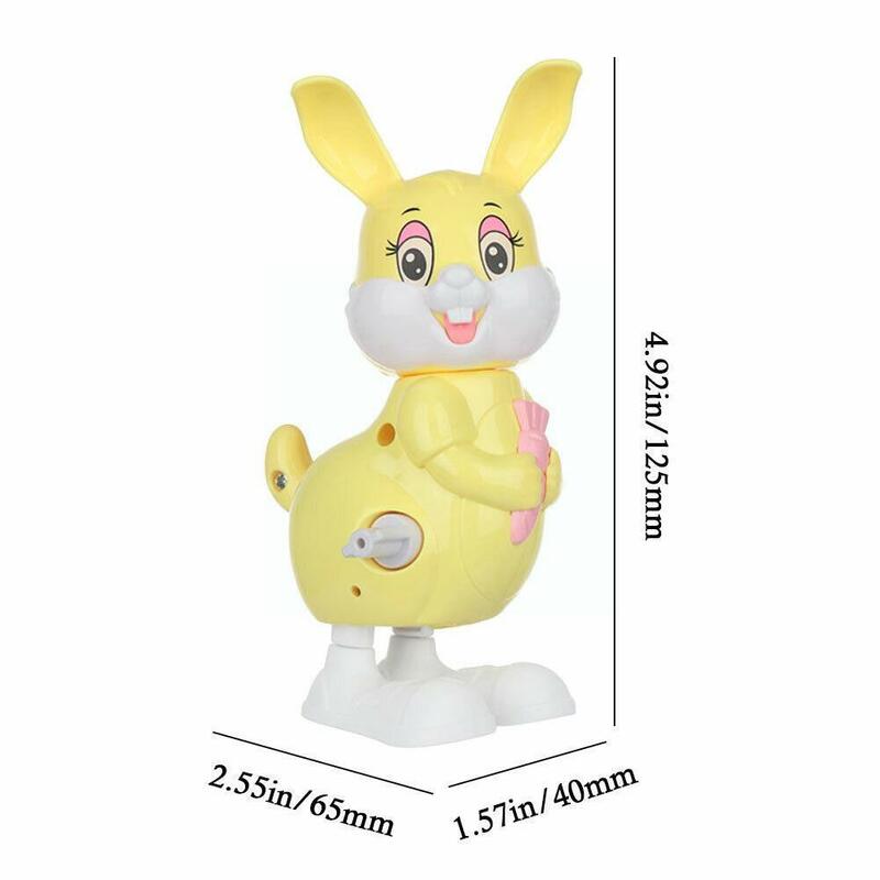 1 szt. Zabawka dla wiosennego królika w kształcie zegarka Mini królik wyciągania skoki do tyłu zabawka króliczek dla dzieci dzieci chłopców edukacyjna D6z9