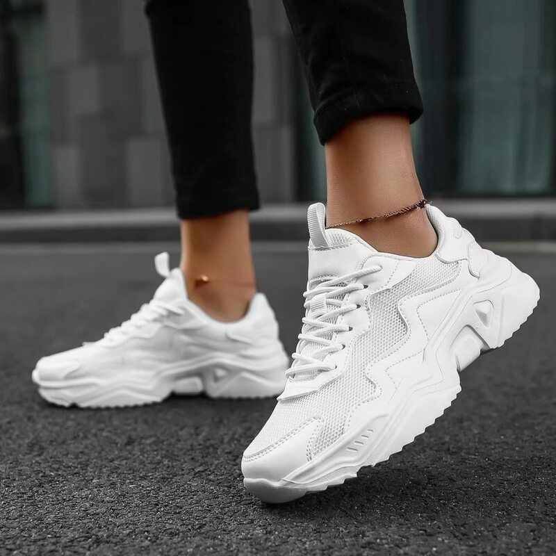 The Same Style of Sports Shoes for Men and Women, Casual Shoes, Running Shoes, Pure White, Fresh, Simple, Ultra-light,sneakers