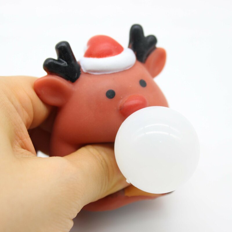 Игрушка-антистресс для детей, смешной Санта-Клаус, сжималка, экструзионная фиджет-игрушка, мультяшный лось, снеговик, игрушка для Pinching, рождественский подарок