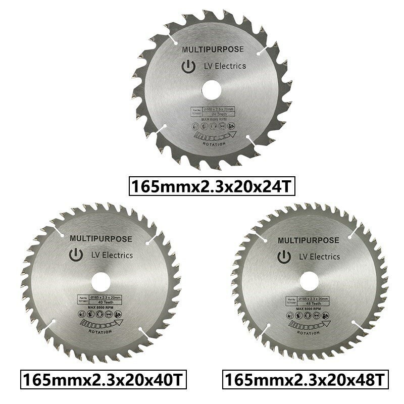 CMCP 165mm Circular Saw Blade TCT Carbide Saw Blade For Woodworking Cutting Tools Wood Cutting Disc