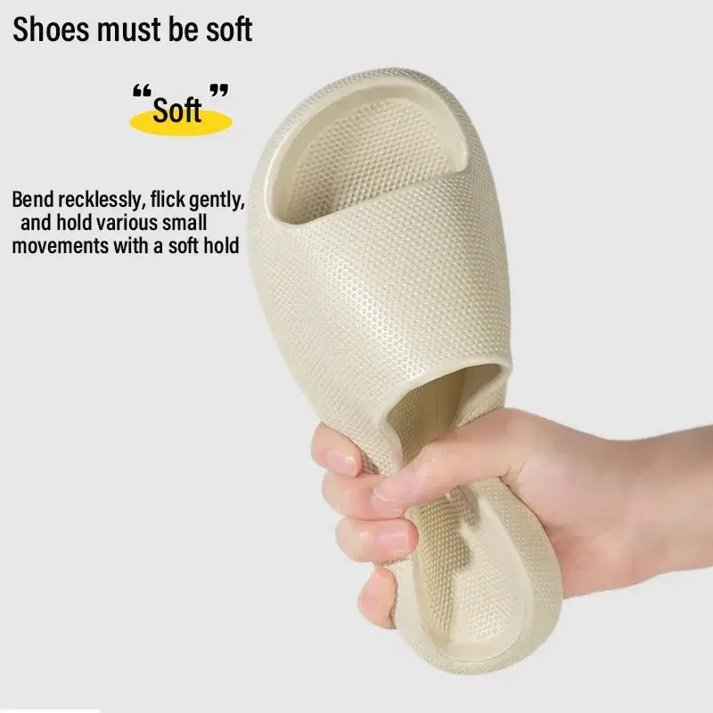 รองเท้าแตะในห้องน้ำรองเท้าแตะสำหรับผู้หญิง EVA พื้นรองเท้านิ่มกันลื่นใหม่ใส่ในบ้านรองเท้าแตะแฟชั่นสำหรับผู้ชาย