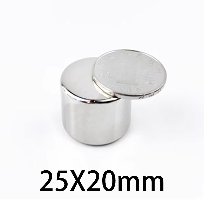 1/2/3/5pcs 25x20mm dicke leistungs starke magnetische Magnete 25mm x 20mm permanenter Neodym-Magnet 25x20mm runder Magnet 25*20mm
