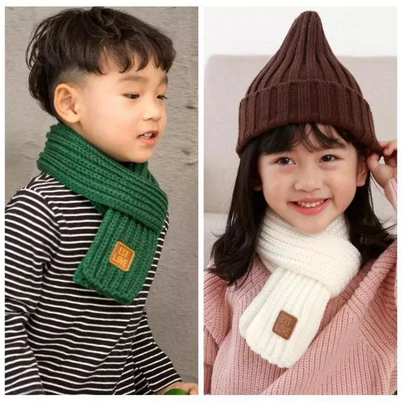 Kids Scarf Boys Girls Baby Winter Warm Scarf Women Knit Shawl Scarf Children Neck Collar Keep Warm Accessories Cheap Parent