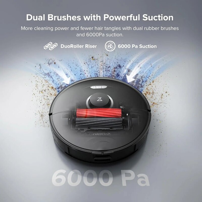 New-S8 Pro Ultra Robot Vacuum e Mop, Secagem Automática, Lavagem Auto Mop, Auto Esvaziamento, 6000Pa Sucção, Evitar Obstáculos