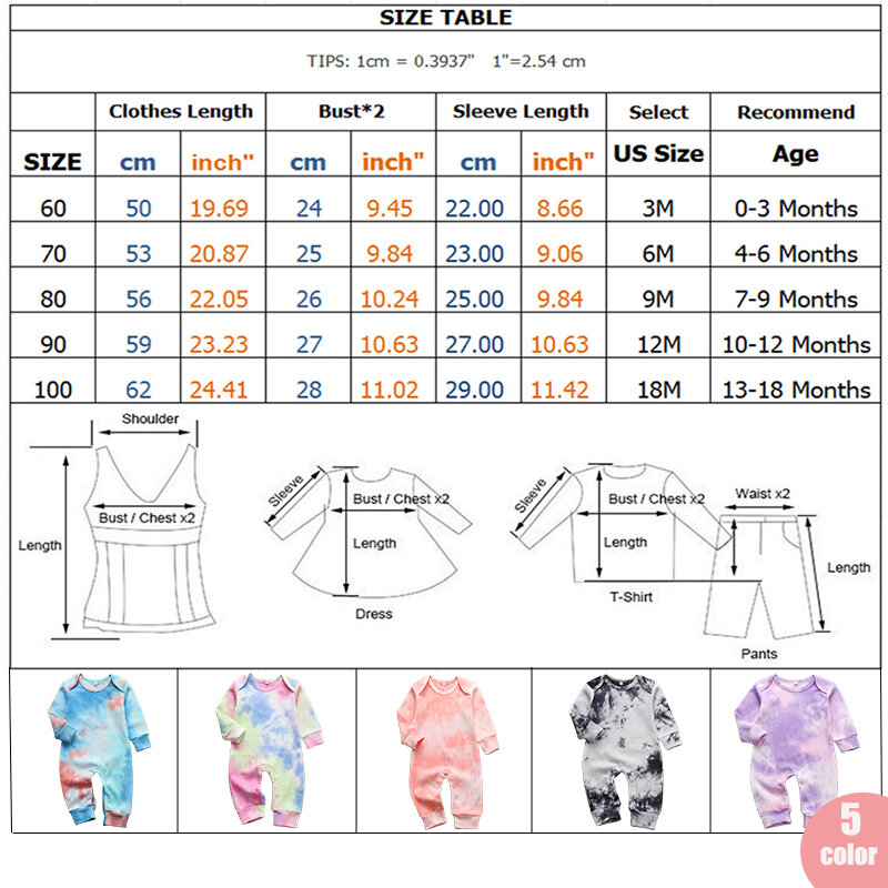 Autumn Fashion Baby Boys Romper Clothes Set Tie Dye Clothing Cotton Knitted Ribbed Jumpsuit For Casual Toddler Baby Girl Outfit