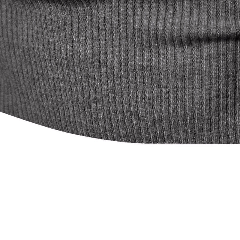 2023 남성용 하이넥 하의 셔츠, 슬림핏 긴팔 니트 스웨터, 트렌드 스웨터, 가을 및 겨울