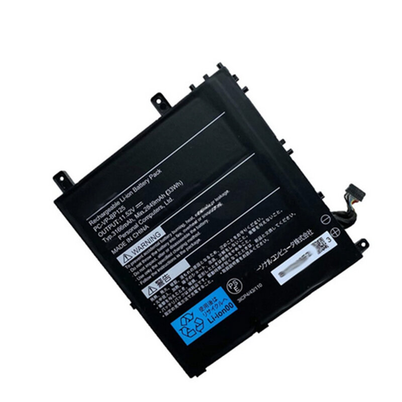 Batería original de 11,52 V 33WH 2849MAH PC-VP-BP125 3ICP4/43/110 para portátil NEC
