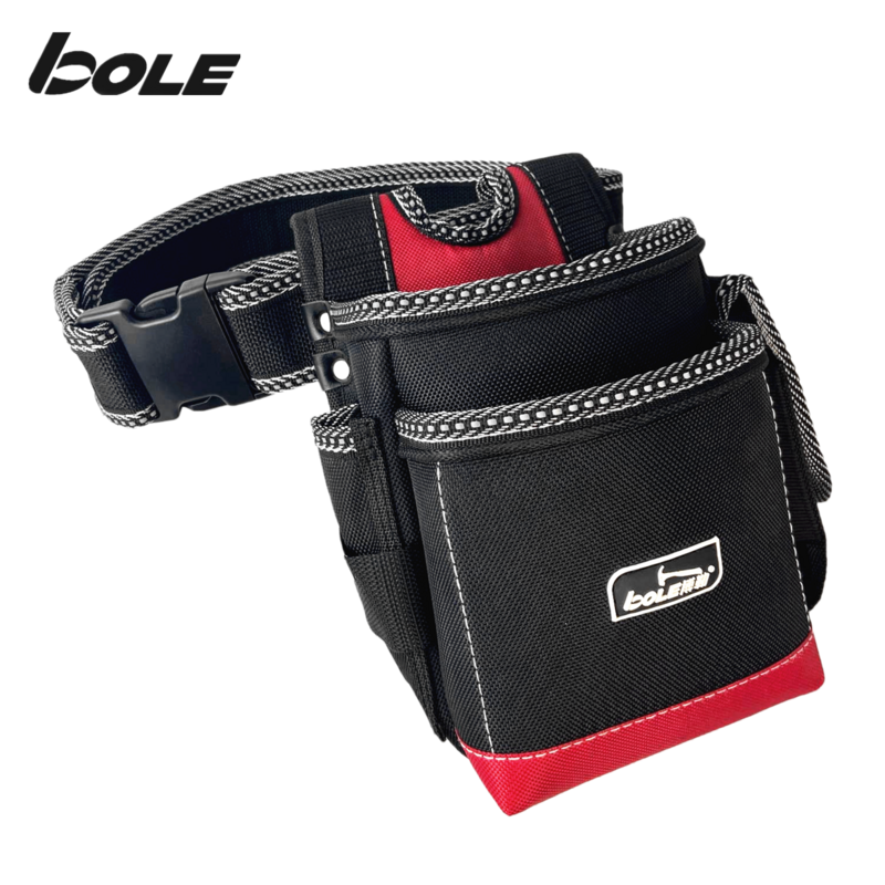 BOLE Hi-Spec-Bolsa de herramientas de electricista a prueba de agua, bolsa de cintura de trabajo 1680D, cinturón de herramientas, bolsa de almacenamiento de lona, soporte, organizador de herramientas