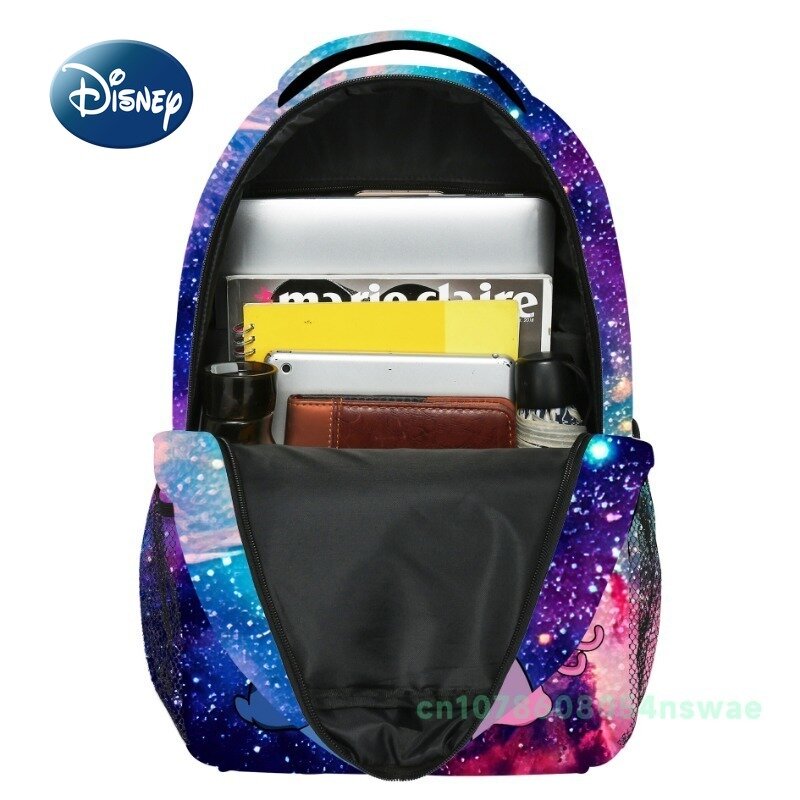 디즈니 스티치 어린이 학교 가방, 럭셔리 브랜드 패션 어린이 배낭, 귀여운 만화 학생 학교 가방, 대용량, 신제품
