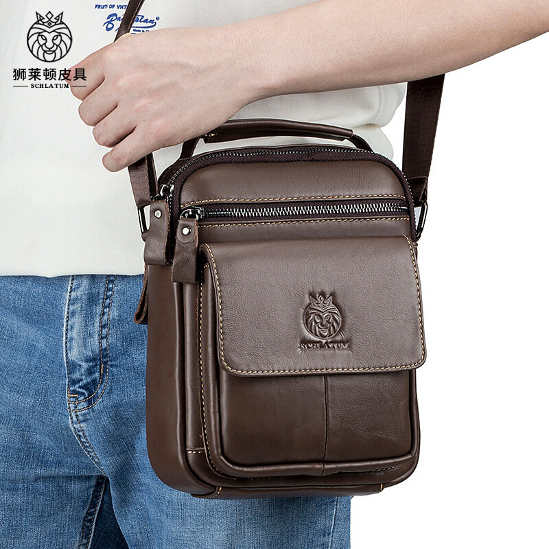 Brand New Men bag 100% Leather Shoulder Bags Luxury Men's designer bag high quality Messenger Bag Fashion Small bags handbag