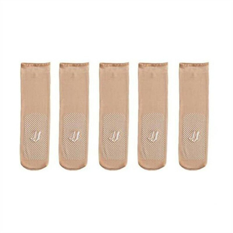 Ultra-thin Breathable Socks Women Non-slip Transparent Elastic Crystal Silk Socks Nylon Ladies Summer Short Ankle Socks