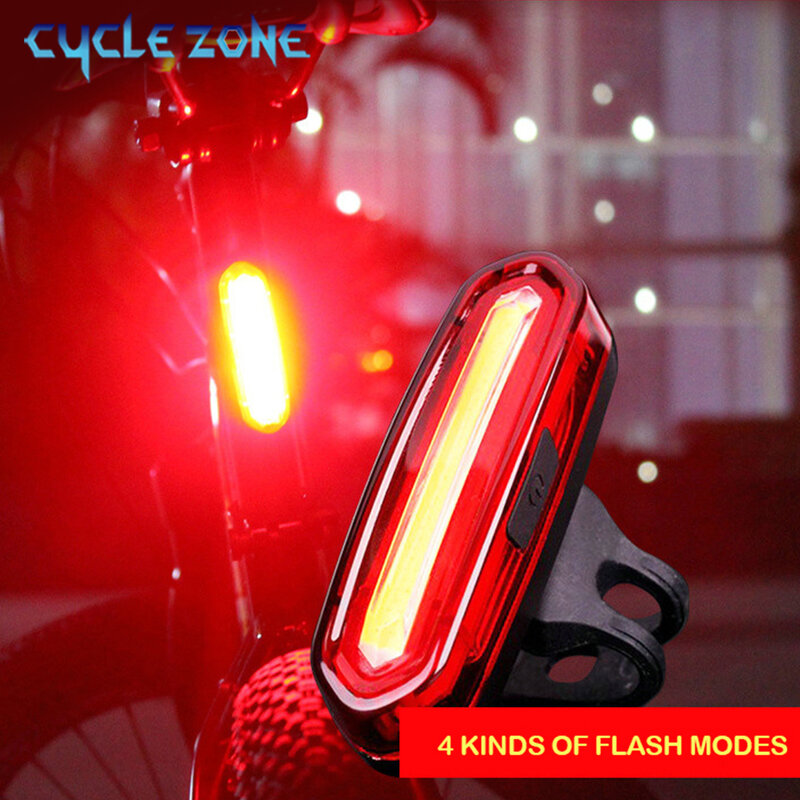 Luz LED trasera y delantera para bicicleta, resistente al agua, recargable vía USB, para ciclismo de montaña