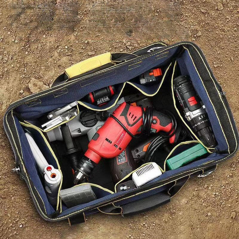 Bolsa de ferramentas multifuncional para eletricista, pano Oxford, grande capacidade, sacos organizadores, impermeável, portátil caixa de ferramentas manuais, 1680D