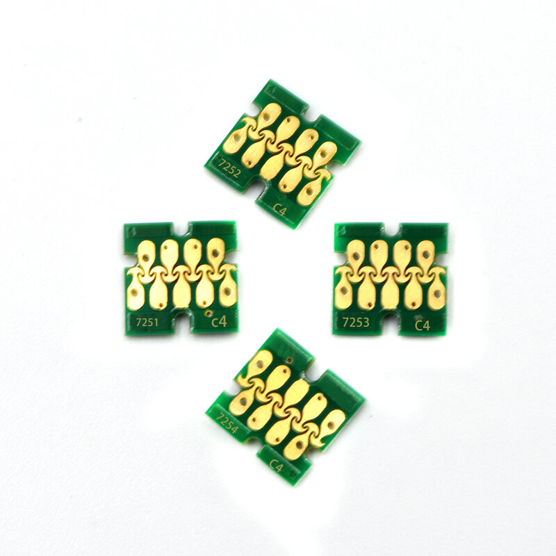 Chip de cartucho de tinta blanca T7251-T7254 T725A, para impresora Epson SureColor F2000, F2100, SC-F2000, T725A00, Chips blancos