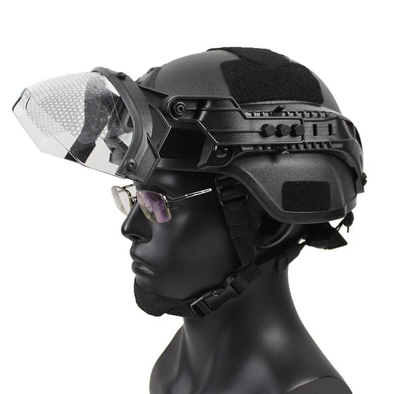 Gafas para casco táctico MICH 2000, visera transparente antidisturbios para Airsoft, Paintball CS, juegos de guerra, deportes al aire libre