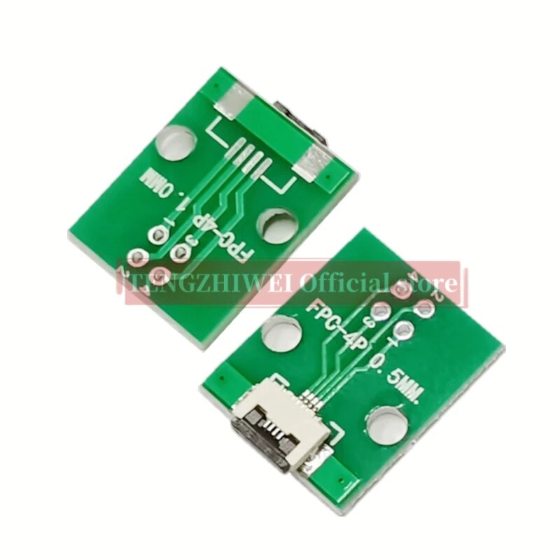 10PCS FFC/FPC adapter board 0.5MM-4P to 2.54MM welded 0.5MM-4P flip-top connector