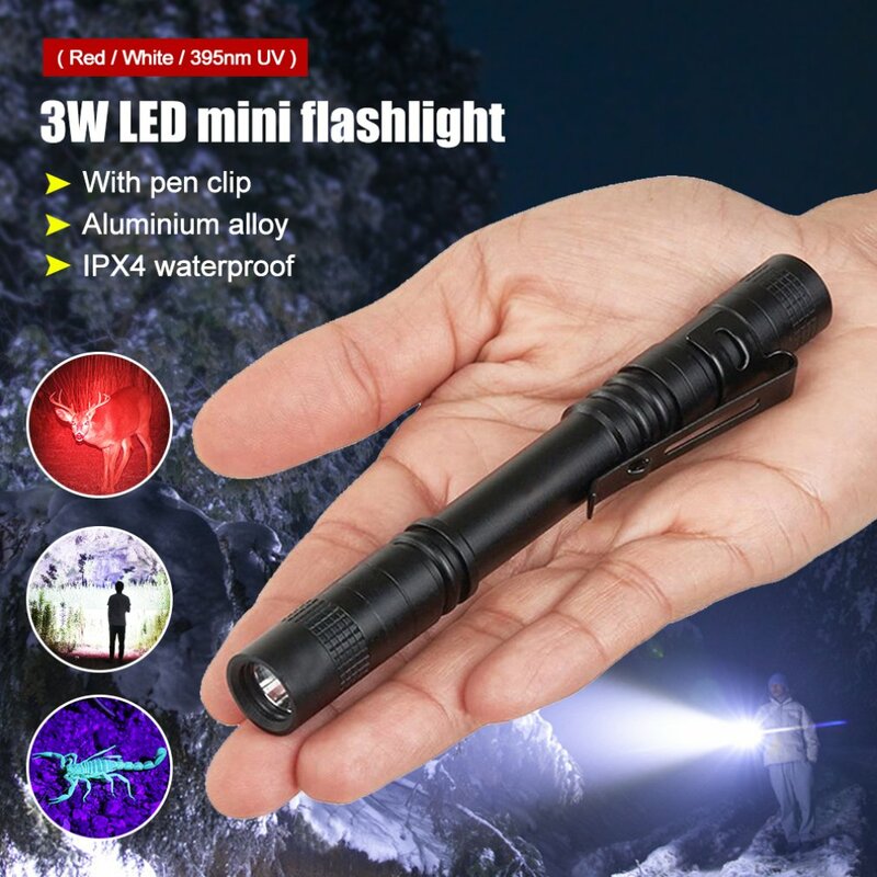 Multi-function Flashlight Ultra Bright LED T6 Lamp Beads Waterproof Torch Zoom Flashlight 5 Lighting Modes USB Searchlight