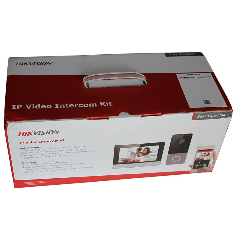 Hikvision-Kit de intercomunicador de vídeo DS-KIS603-P, 4G, multilenguaje, DS-KV6113-WPE1 (C), DS-KH6320-WTE1, wifi, POE, timbre, estación de Puerta