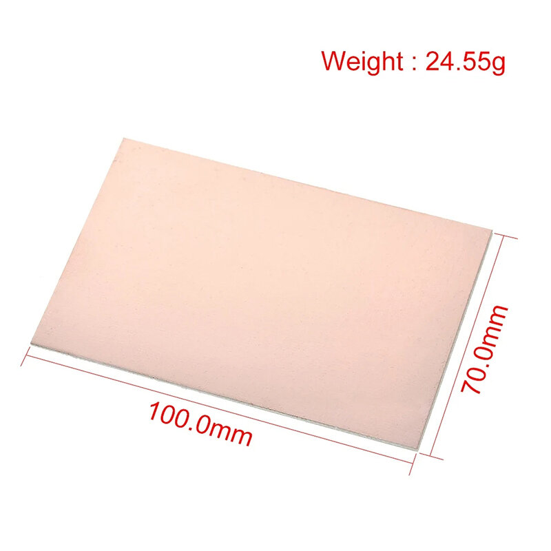 30 sztuk 7x10cm FR-4 płyta z włókna szklanego PCB jednostronna laminowana płyta obwód drukowany o grubości 0.15/0.4/0.6/0.8/1.0/1.2/2mm