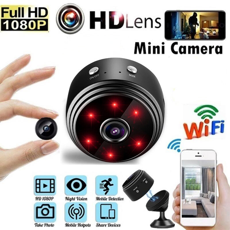 Mini Caméra de permission A9, Dispositif de Sécurité Sans Fil, Wifi, HD 1080P