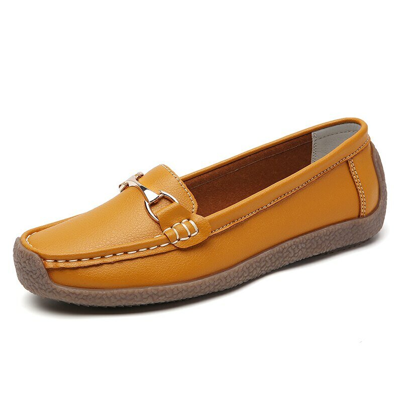 2023 nowe wiosenne/jesienne buty z prawdziwej skóry mokasyny damskie casualowe buty do łodzi duży rozmiar 44