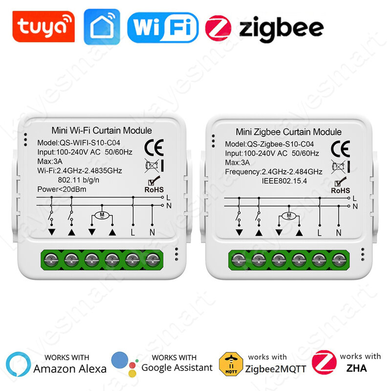 Tuya Wifi Zigbee Smart Gordijn Switch Module Smart Life App Voor Rolluiken Sluiter Elektrische Motor Werken Met Alexa Google Home