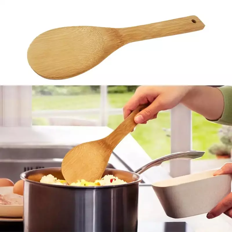 FNGZ-vajilla de cocina de madera, utensilios de cuchara, espátula, Beige