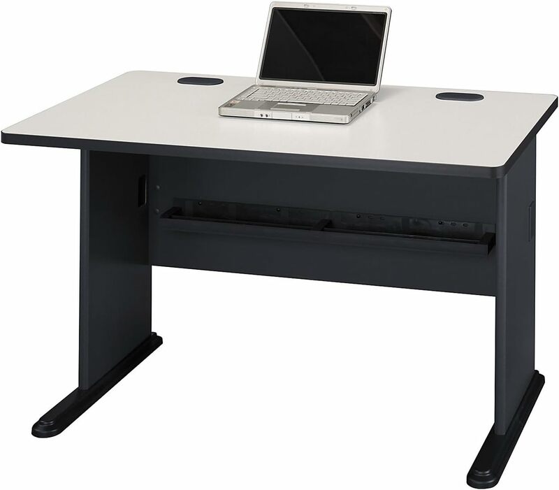 Scrivania per Computer serie Bush Business Furniture, piccolo tavolo da ufficio per la casa o l'ufficio professionale