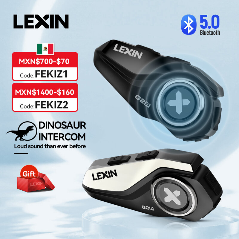 2023 Lexin-G2P Motorhelm Bluetooth Intercom Tot Paar 6 Rijders & Grote Knop Ontwerp Verwisselbare Patroon Shell 120 Km/h