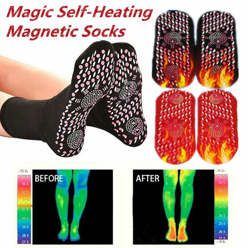 Хорошие здоровые турмалиновые магнитные носки, Самонагревающиеся терапевтические носки, теплые Медицинские носки унисекс