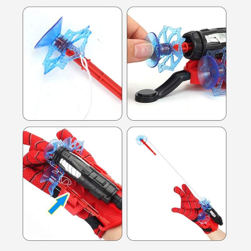 New Superhero Spider Silk Launcher Toys Cartoon Spider Figures Cosplay Props Spiders Web Launcher Glove Toys for Children Gifts