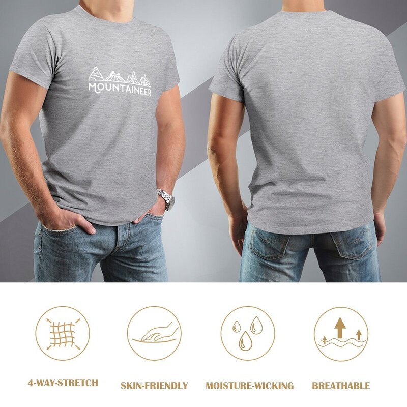 رجل جبل أنيمي الرسم تي شيرت ، أعلى عارضة ، العلامة التجارية المحملة ، قمصان فارغة ، أنيمي الرسم