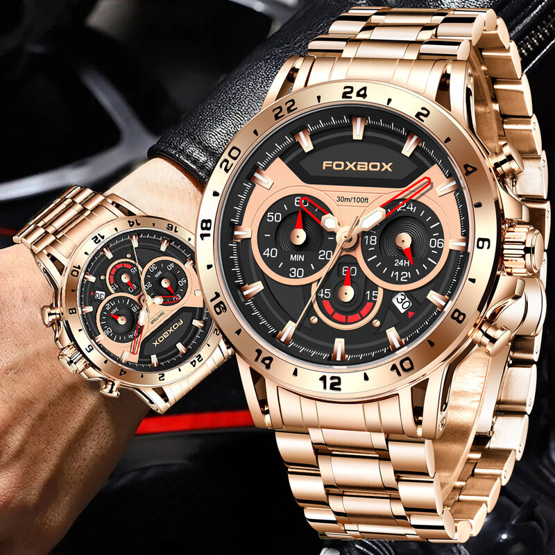 LIGE Relogio Masculino jam tangan pria, merek mewah terkenal jam tangan mode kasual kronograf militer kuarsa